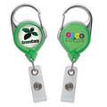 Chrome Premium Carabiner Custom Badge Reels, Translucent